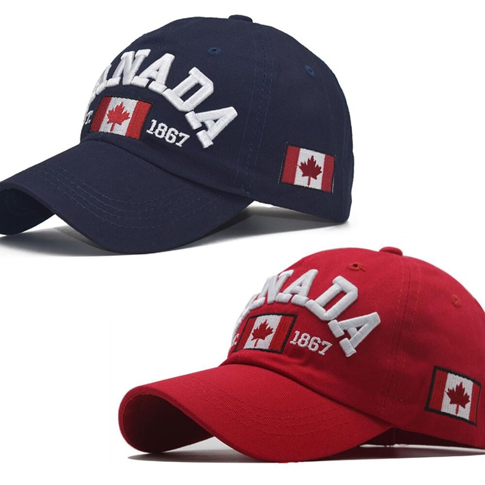 Maple Leaf Baseball Cap Classic Retro Sporty Adju… - image 1